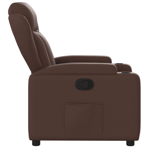 vidaXL Fauteuil inclinable Marron Similicuir