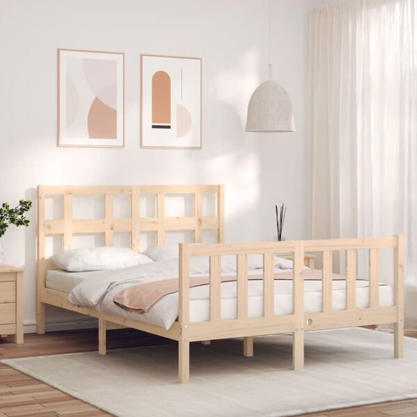 vidaXL Cadre de lit sans matelas bois de pin massif