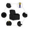 vidaXL Fauteuil de massage inclinable Noir Tissu