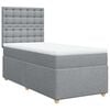 vidaXL Sommier &agrave; lattes de lit avec matelas gris clair 80x200 cm tissu