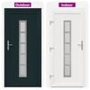 vidaXL Porte Frontale Anthracite 88 x 200 cm PVC