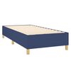 vidaXL Sommier &agrave; lattes de lit avec matelas et LED Bleu 90x200cm Tissu