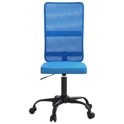vidaXL Chaise de bureau réglable en hauteur bleu tissu en maille