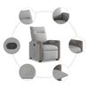 vidaXL Fauteuil inclinable gris nuage tissu