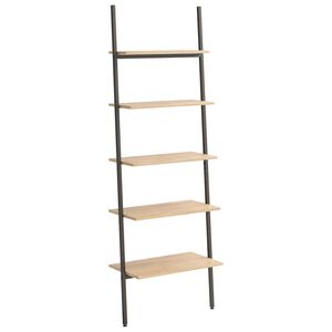 vidaXL &Eacute;tag&egrave;re inclin&eacute;e &agrave; 5 niveaux Marron clair et noir 64x34x185,5cm