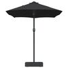 vidaXL Parasol de jardin Noir 385 x 209 x 244 cm tissu