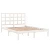 vidaXL Cadre de lit sans matelas blanc 120x190 cm bois massif