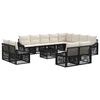 vidaXL Ensemble de canap&eacute; de jardin 13 pc Noir polyrotin