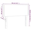 vidaXL Tête de lit Gris foncé 80x5x78/88 cm Velours