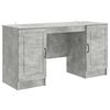 vidaXL Bureau Gris b&eacute;ton 142,5 x 50 x 75 cm Bois d'ing&eacute;nierie