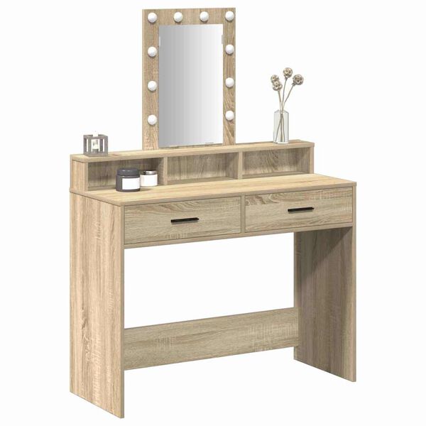 vidaXL Table de Toilette Marron 100 x 41 x 140 cm Bois d'ing&eacute;nierie