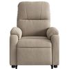 vidaXL Fauteuil inclinable de massage taupe tissu microfibre