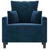 vidaXL Fauteuil Bleu 60 cm Velours