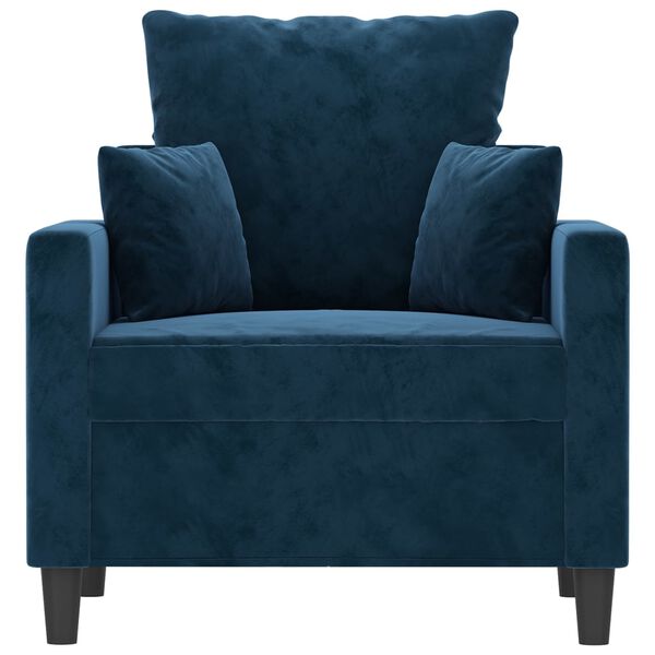 vidaXL Fauteuil Bleu 60 cm Velours