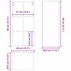 vidaXL Armoire suspendue Ch&ecirc;ne artisanal 40 x 29,5 x 80 cm