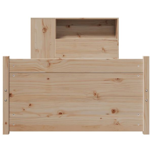 vidaXL Lit biblioth&egrave;que sans matelas 75x190 cm bois de pin massif