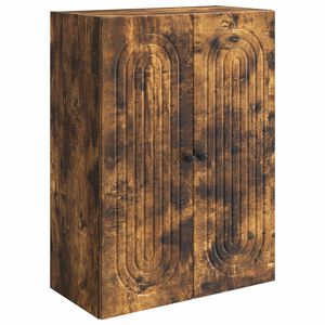 vidaXL Armoire Murale Ch&ecirc;ne fum&eacute; 66 x 34,5 x 90 cm Bois d'ing&eacute;nierie