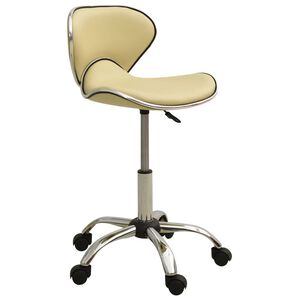 vidaXL Chaise de bureau Cr&egrave;me Similicuir