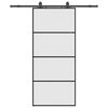 vidaXL Porte coulissante kit de quincaillerie noir 90x205 cm verre ESG