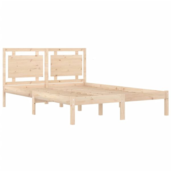 vidaXL Cadre de lit sans matelas 120x190 cm bois massif