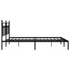 vidaXL Cadre de lit m&eacute;tal sans matelas avec t&ecirc;te de lit noir 200x200cm