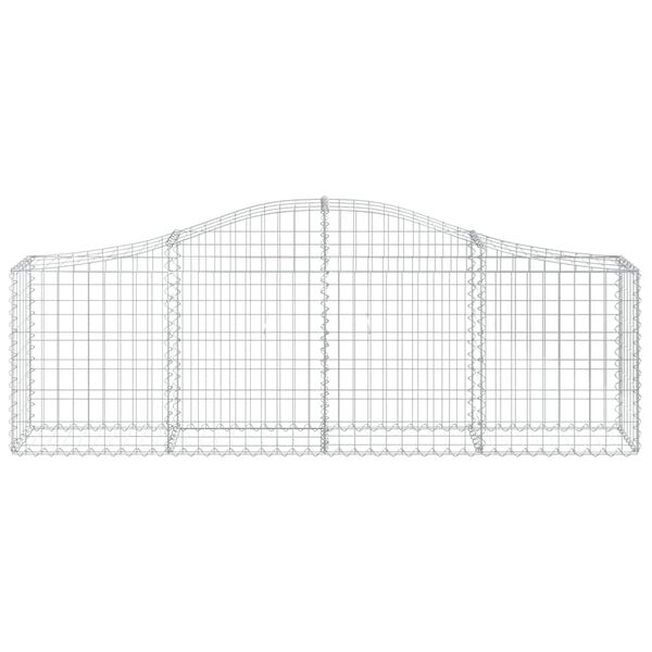 vidaXL Paniers &agrave; gabions arqu&eacute;s 4 pcs 200x30x60/80 cm Fer galvanis&eacute;