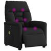 vidaXL Fauteuil de massage inclinable &eacute;lectrique Noir Tissu