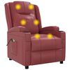 vidaXL Fauteuil de massage Rouge bordeaux Similicuir