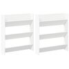 vidaXL Armoires &agrave; chaussures murales 2 pcs Blanc 80x18x90 cm Agglom&eacute;r&eacute;