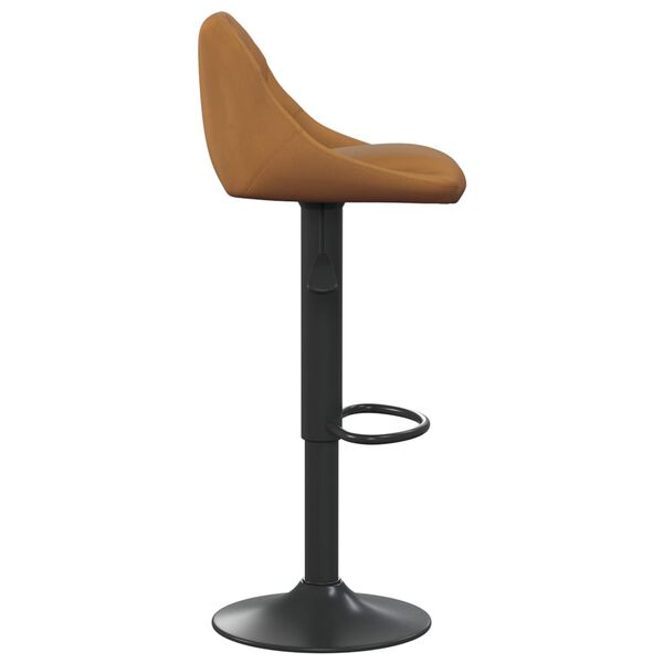vidaXL Tabouret de bar Marron Velours