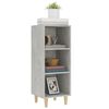 vidaXL Buffet Gris b&eacute;ton 34,5x32,5x90 cm Bois d'ing&eacute;nierie
