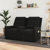 vidaXL Fauteuil de massage inclinable &agrave; 2 places noir tissu