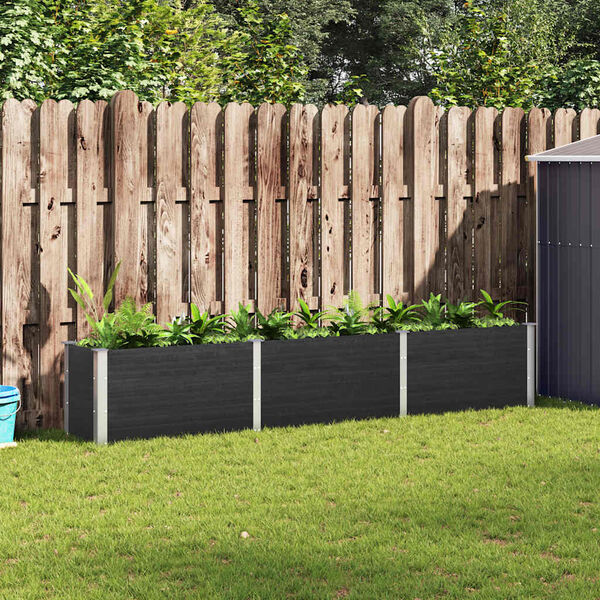 vidaXL Plate-forme sur&eacute;lev&eacute;e de jardin 300x50x54 cm WPC Gris