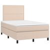 vidaXL Sommier &agrave; lattes de lit avec matelas LED cappuccino 120x190 cm
