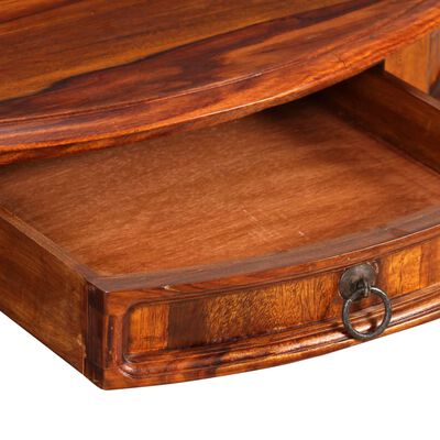 vidaXL Table console Bois solide de Sesham 90 x 40 x 76 cm Demi-ronde