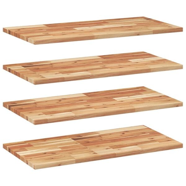 vidaXL &Eacute;tag&egrave;res flottantes 4 pcs 60x40x2 cm acacia massif &agrave; l'huile