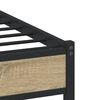 vidaXL Cadre de lit en métal sans matelas chêne sonoma 183x213 cm