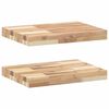 vidaXL &Eacute;tag&egrave;res flottantes 2 pcs 60x30x4 cm acacia massif non trait&eacute;