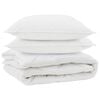 vidaXL Duvet toutes saisons avec oreiller 3 pcs Blanc Microfibre