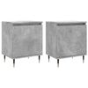 vidaXL Tables de chevet 2 pcs gris béton 40x30x50 cm bois d'ingénierie