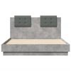 vidaXL Cadre de lit sans matelas gris b&eacute;ton 120x190 cm