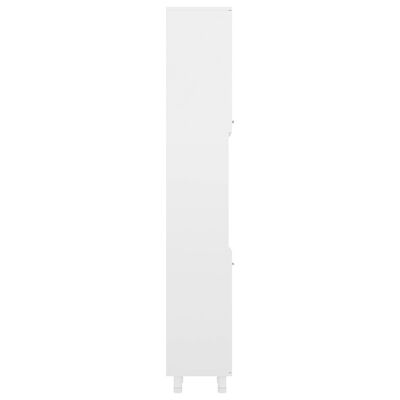 vidaXL Armoire de salle de bain Blanc brillant 30x30x179 cm Aggloméré