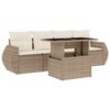 vidaXL Salon de jardin avec coussins 5 pcs beige r&eacute;sine tress&eacute;e