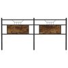 vidaXL T&ecirc;te de lit de remplacement ch&ecirc;ne fum&eacute; 180 cm bois d'ing&eacute;nierie et acier