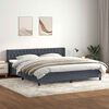vidaXL Sommier &agrave; lattes de lit et matelas gris fonc&eacute; 200x210cm velours