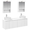 vidaXL Ensemble d'armoire de salle de bain 5 pcs Blanc
