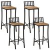 vidaXL Ensemble de bar 5 pcs bois de manguier brut massif et m&eacute;tal