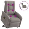 vidaXL Fauteuil inclinable de massage &eacute;lectrique Taupe Tissu