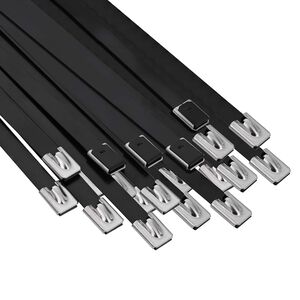 vidaXL Attache de c&acirc;ble 50 pc 7,9 x 700 mm Noir