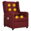 vidaXL Fauteuil &eacute;lectrique de massage Bordeaux Tissu